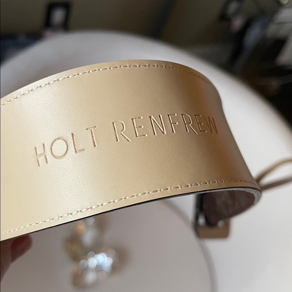 Holt Renfrew Wide Brown Metallic Leopard Print Belt - Fits 28-32” - Picture 5 of 8